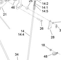 left hand control rod assembly part number 132-9009