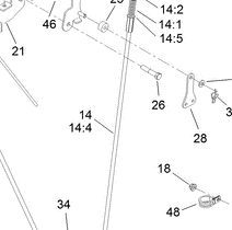 left hand control rod assembly part number 138-8643