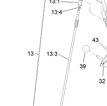 right hand control rod assembly part number 132-9010